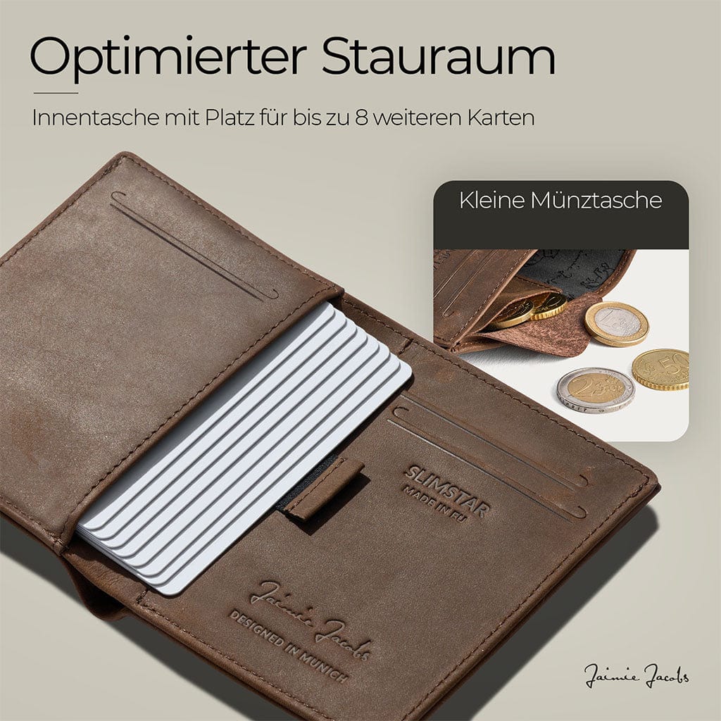 Jaimie Jacobs Geldbeutel Portemonnaie Slimstar - slim wallet with small coin pocket Slimstar slim wallet without coin pocket