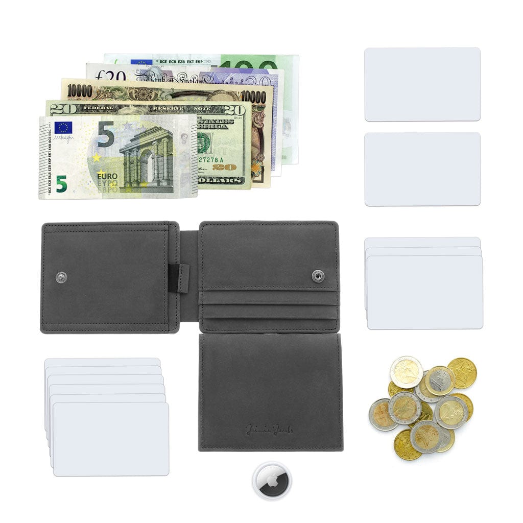 Jaimie Jacobs Geldbeutel Portemonnaie Flap Boy XL AirTag-Edition - Magic Wallet with Coin Pocket Flap Boy XL AirTag-Edition - Magic Wallet with Coin Pocket 