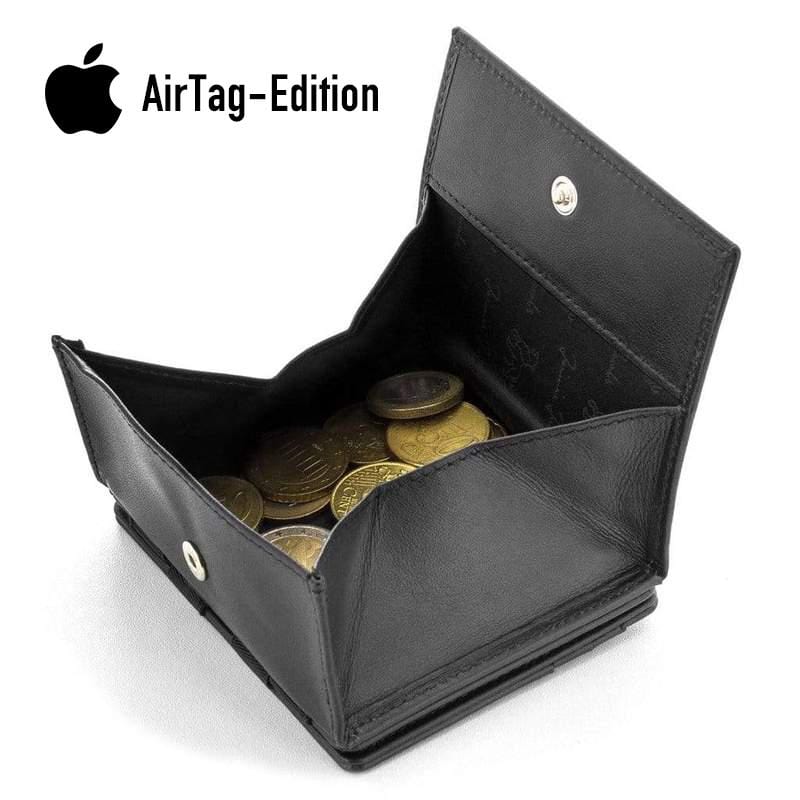 HLHGR Airtag Étui portefeuille fin pour Apple AirTag de la taille d'une  carte de crédit pour sac à main, pochette (noir)