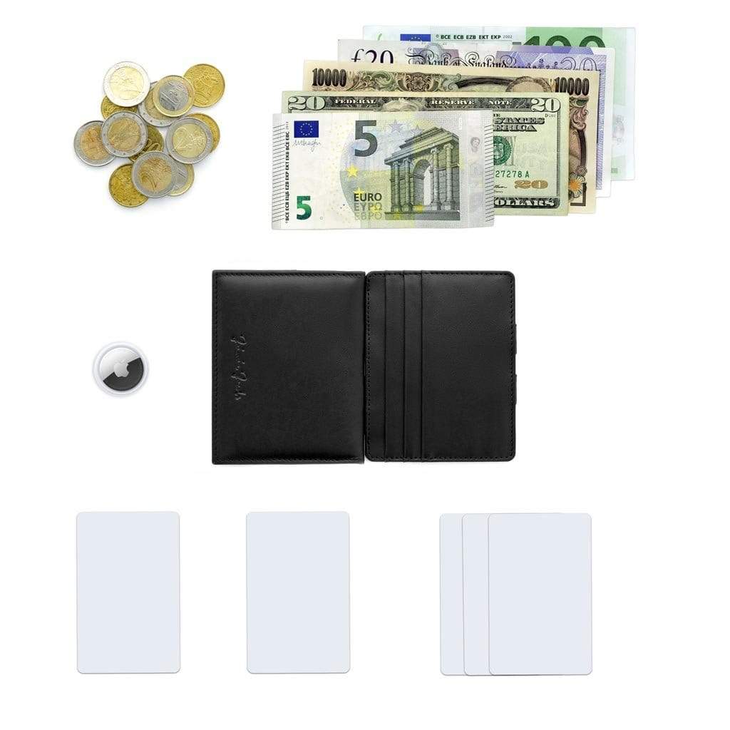 HLHGR Airtag Étui portefeuille fin pour Apple AirTag de la taille d'une  carte de crédit pour sac à main, pochette (noir)